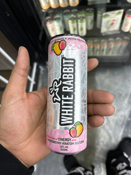 White rabbit, mango berry , Kratom seltzer