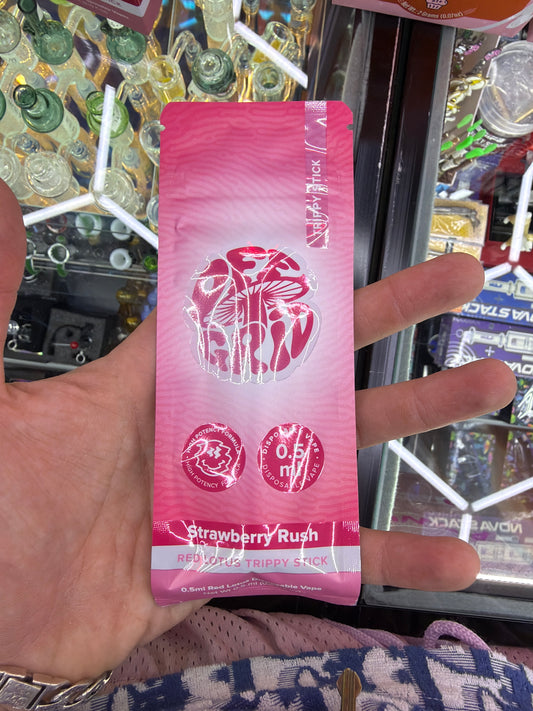 Off Grid Trippy Stick Red Lotus Disposable 0.5ml Vape Strawberry Rush