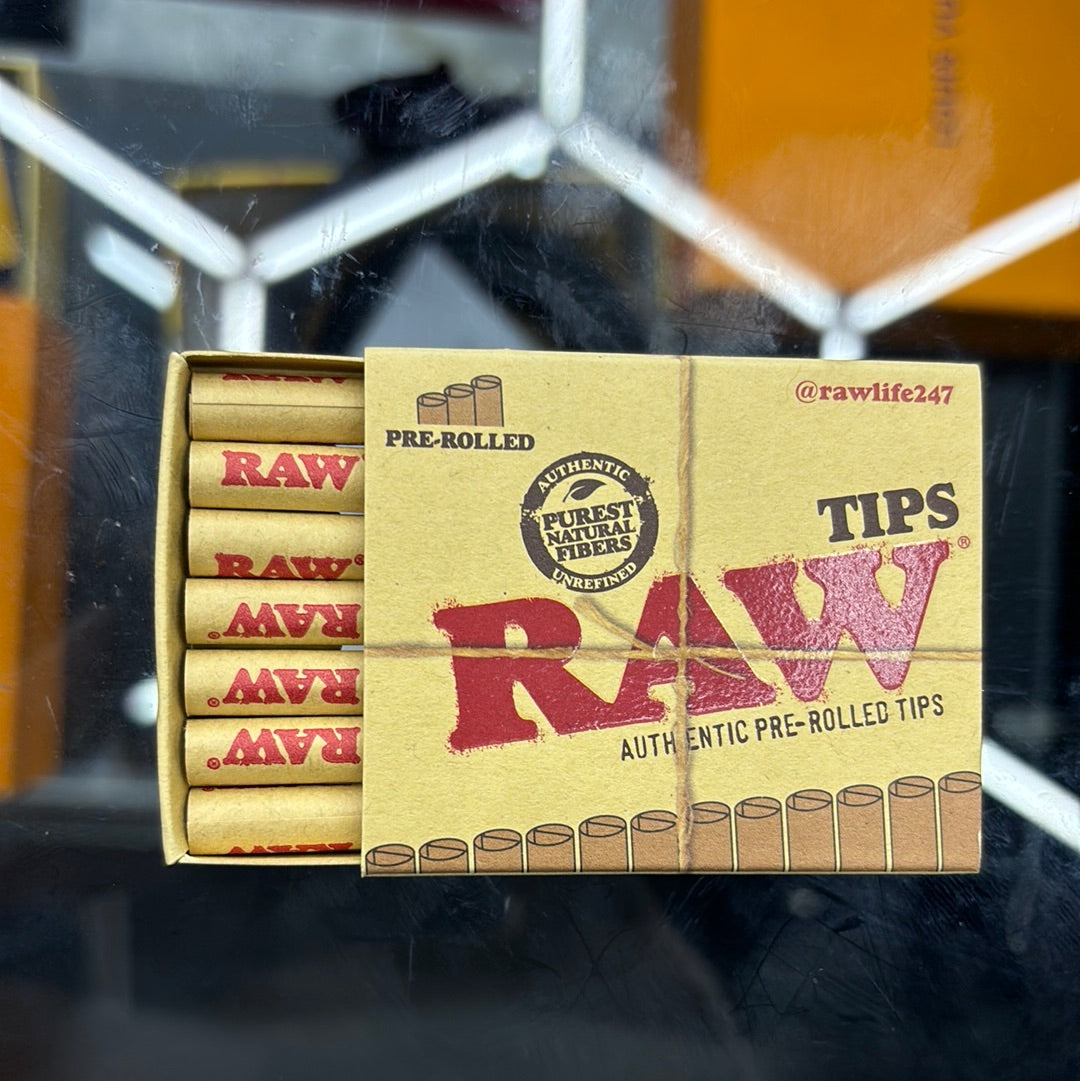 Raw tip pre-rolled tips