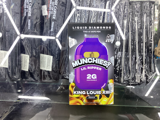 Munchies lil ripper liquid diamonds 2ml indica king Louis xiii