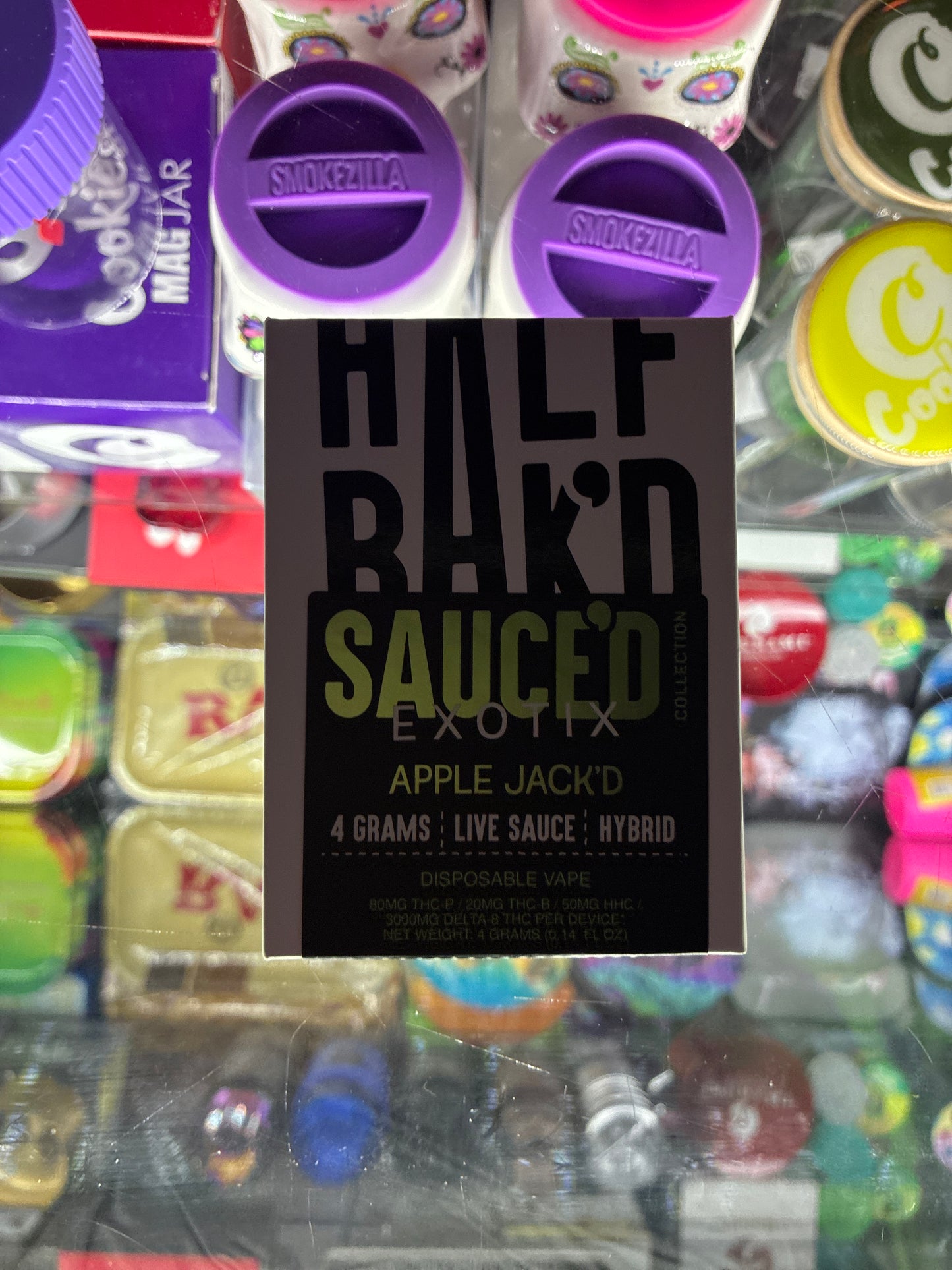 Half bakd 4g live sauce cartridge apple jackd indica