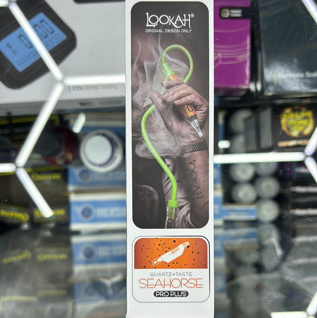 Lookah seahorse pro plus orange& black splattered dots