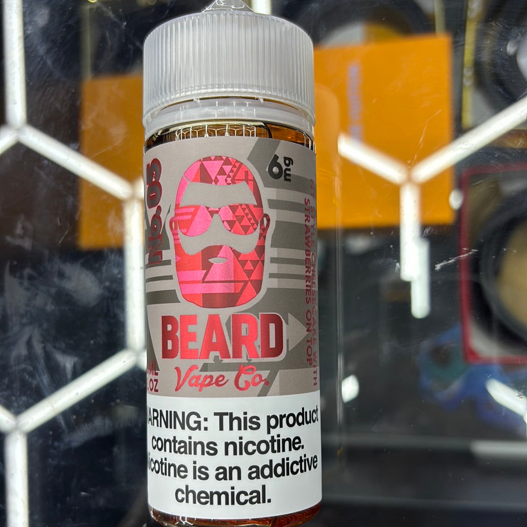 Beard vape co New York style cheesecake with strawberry on top, 6MG