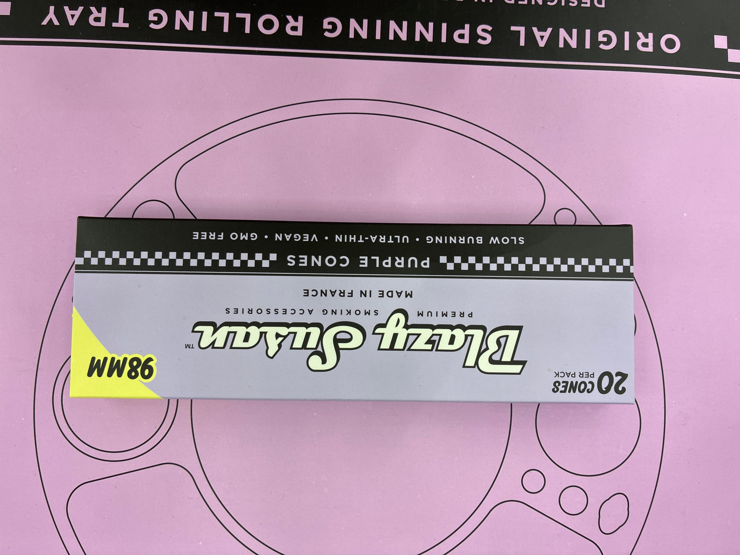 Blazy Susan 98mm king sized pre rolled cones purple 20ct