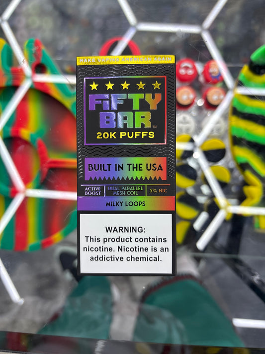 Fifty bar 20K puff milky loops