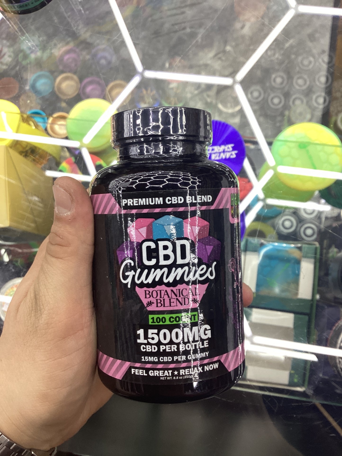 Hemp bomb Cbd gummies 100ct (15mg per gummy)1500mg per jar botanical blend