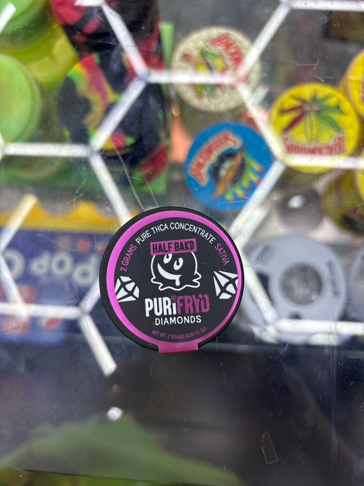 Half baked purified, diamonds, sativa, strawberry cough