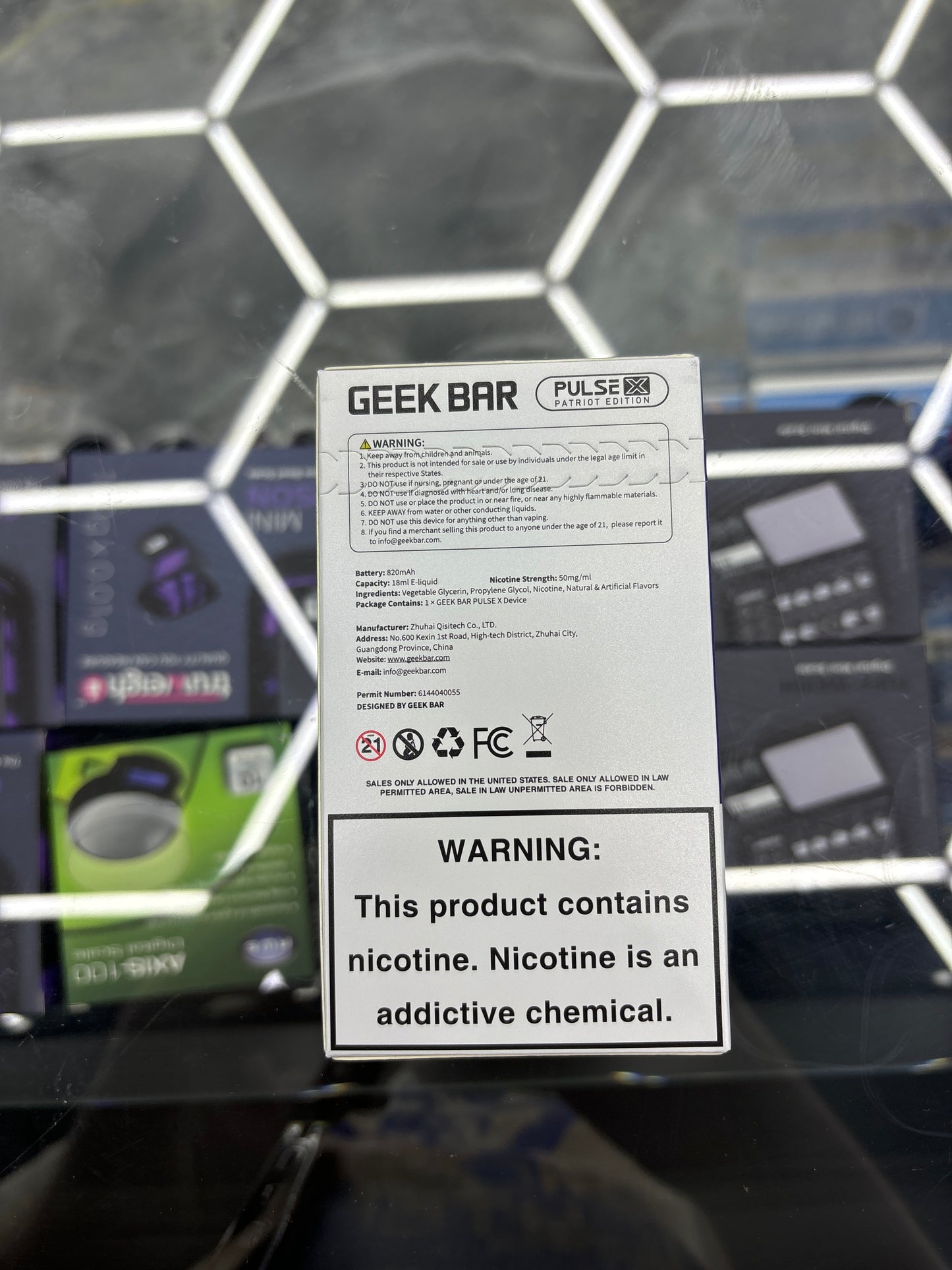 Geek bar pulse blue razz ice