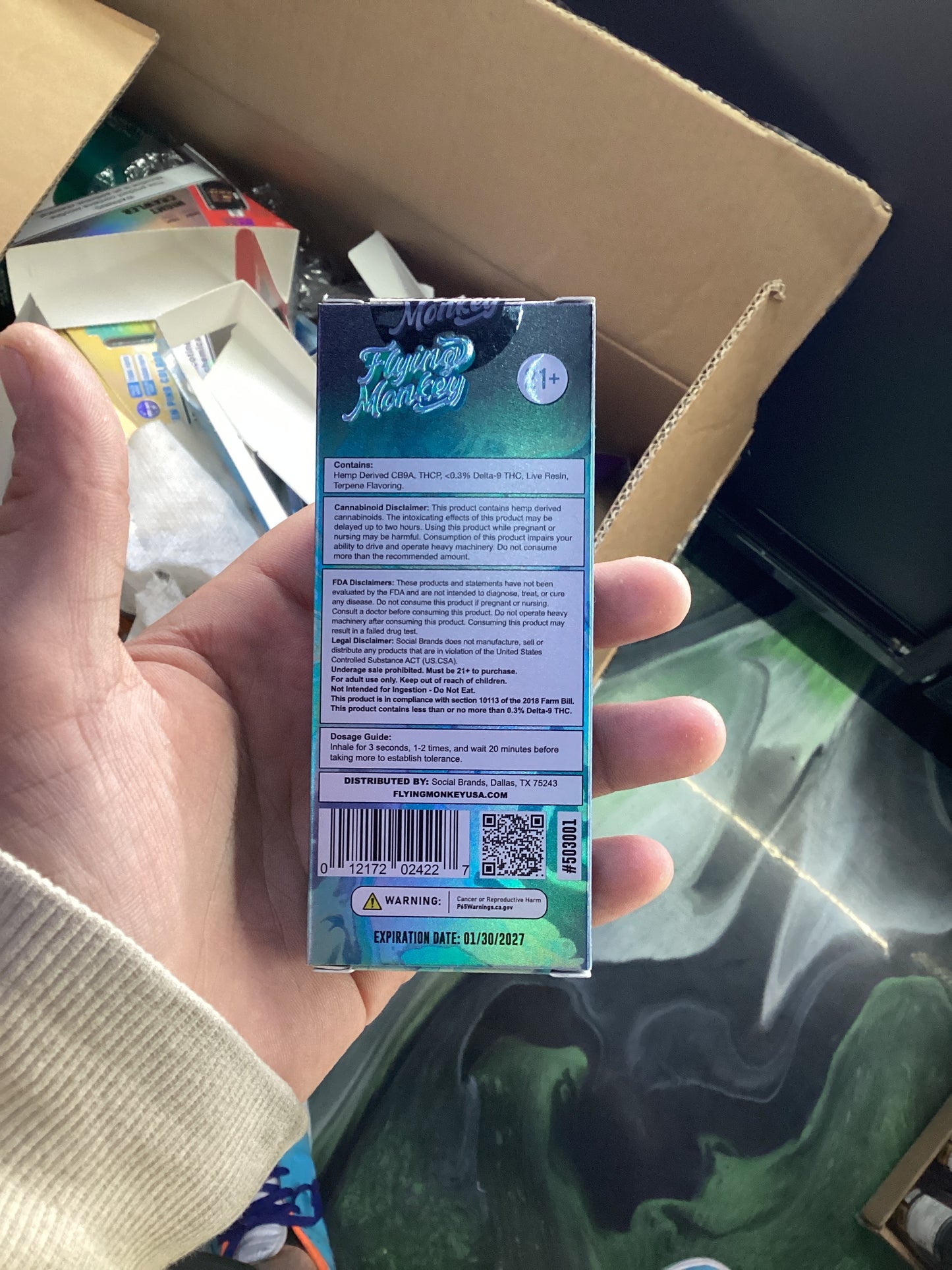 Flying monkey 3g thc p dispo gelato 33# hybrid