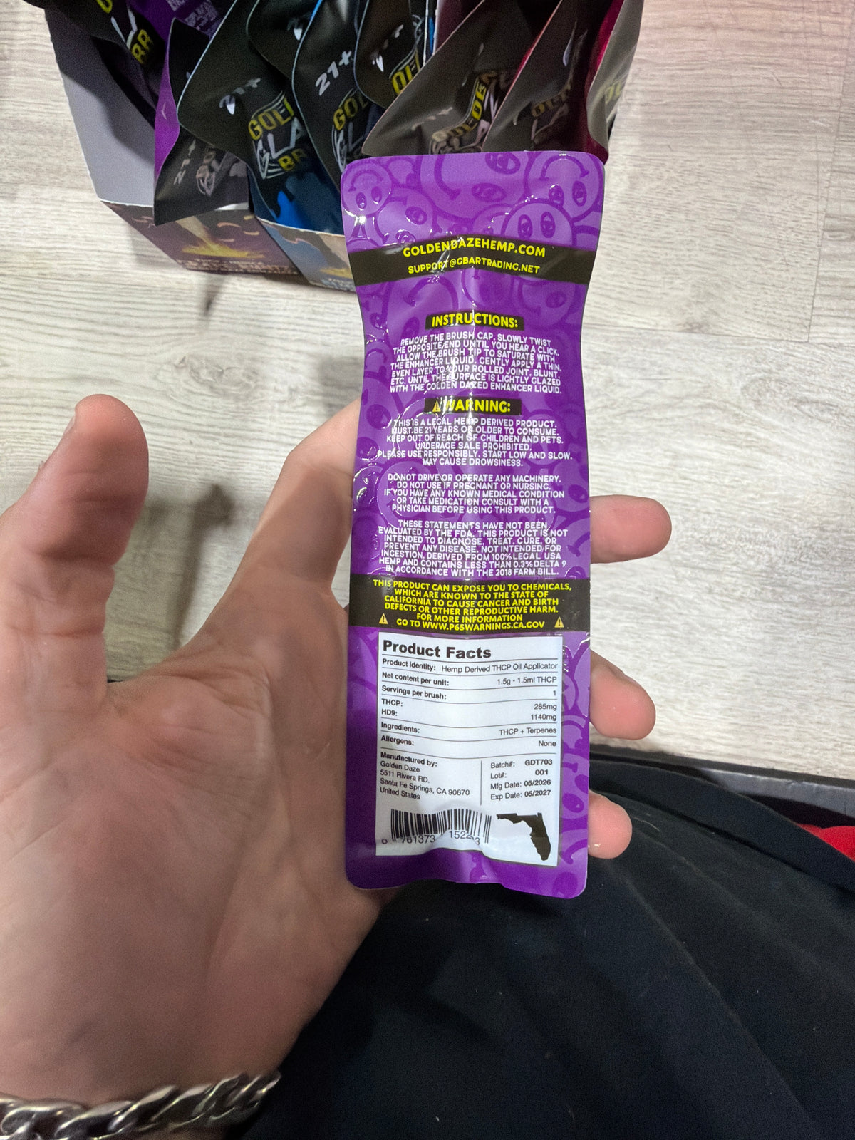 Golden Glaze Thcp Brush 1.5g Grape Runtz Indica