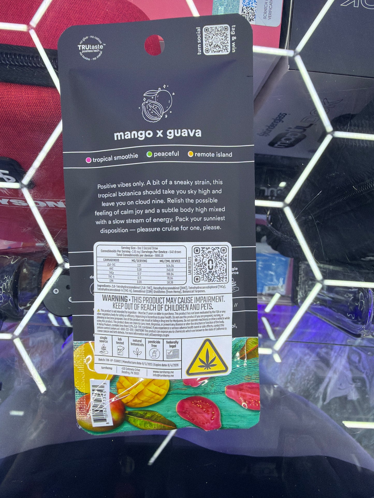 Turn Thcp botanica blends 2g disposable Indica mango x guava