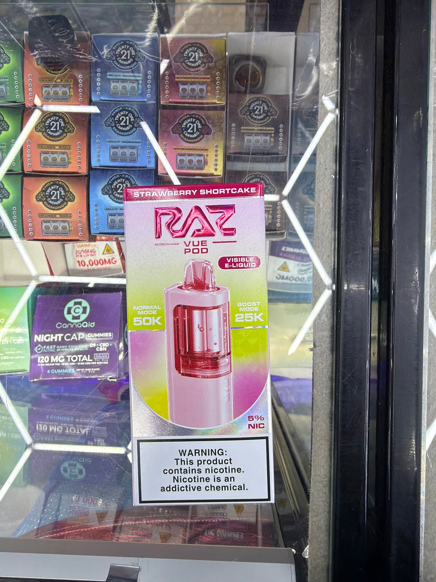 Raz Vue Pod 50k puff disposable strawberry shortcake