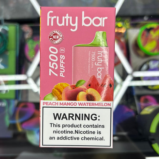 Fruty bar, 7500 puffs peach, mango, watermelon
