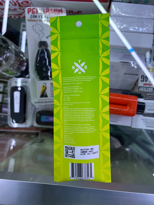 NYB THCH masterblend 2g disposable Bruce banner sativa