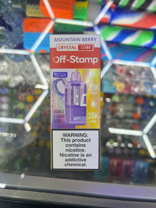 Off stamp crystal cube 25K mountain berry