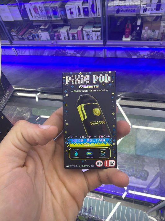 Pixie Pod d8 + thc-p + thc-h 2g Neon VOLTAGE
