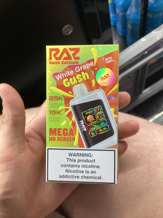 Raz dc25000 ltx 25k puffs white grape gush