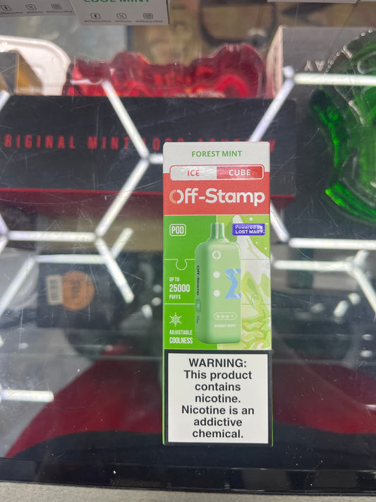 Off stamp ice cube 25K forest mint