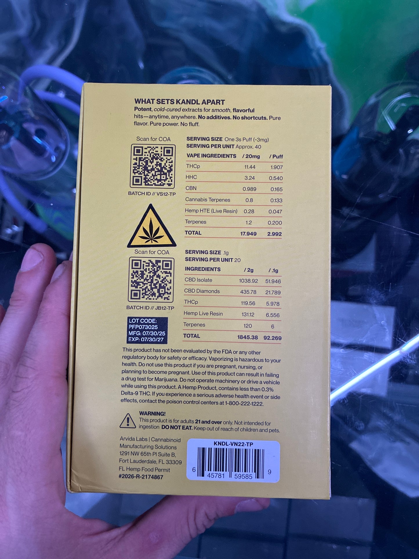 Kandl ritual kit concentrate vaporizer lemon fuel sativa