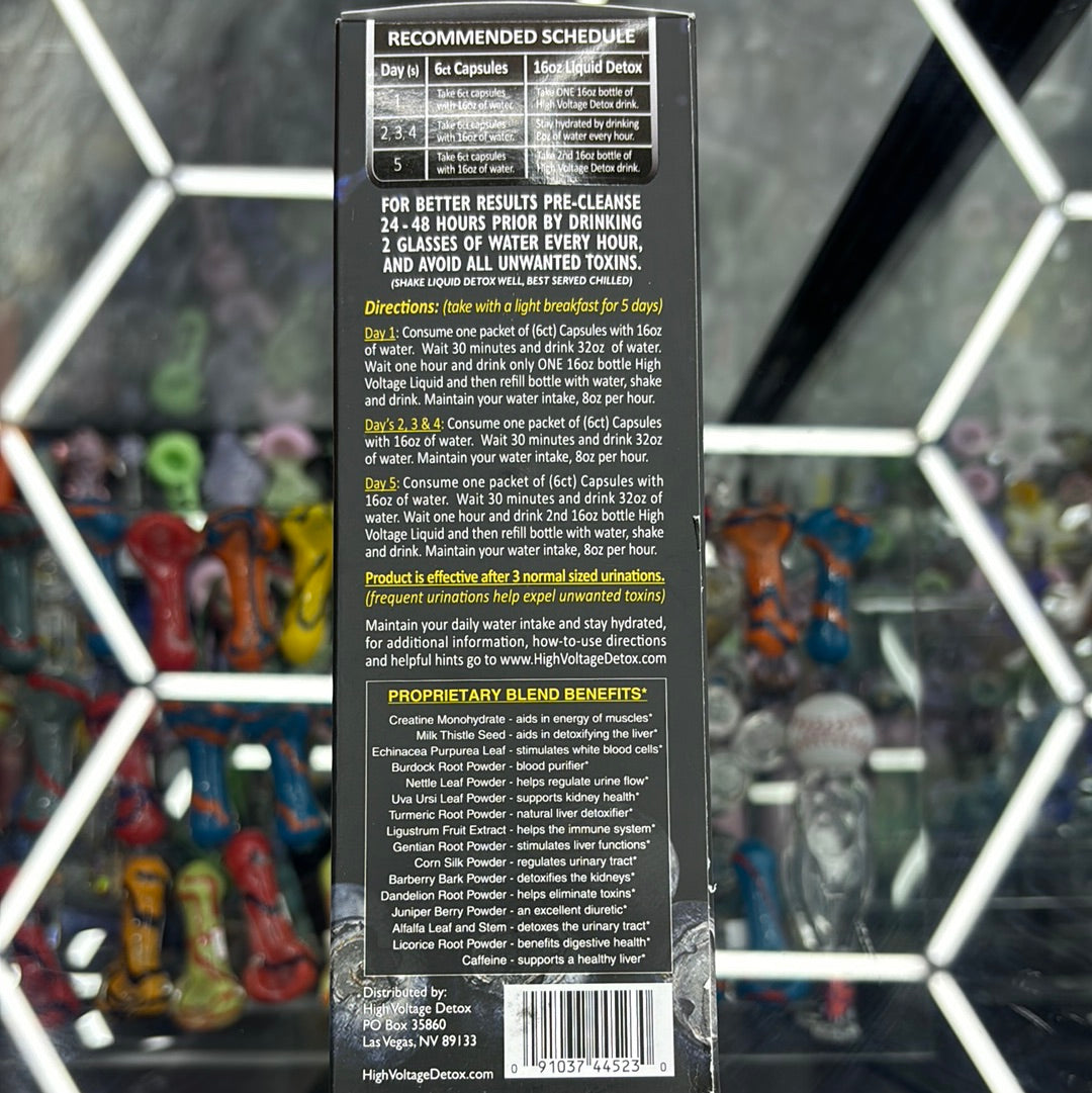 High voltage detox, permanent five day flush, blueberry, extreme flush