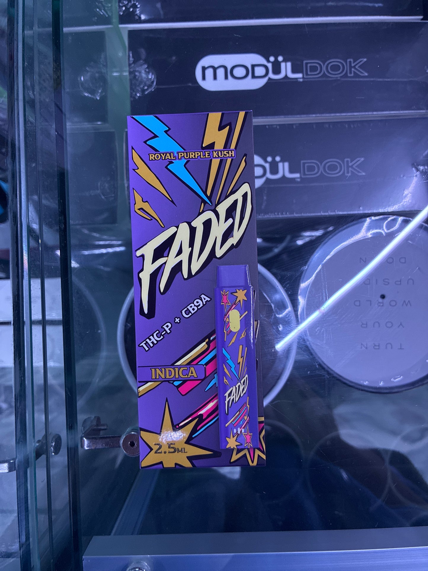 Faded thc-p + cb9a 2.5ml disposable indica royal purple kush
