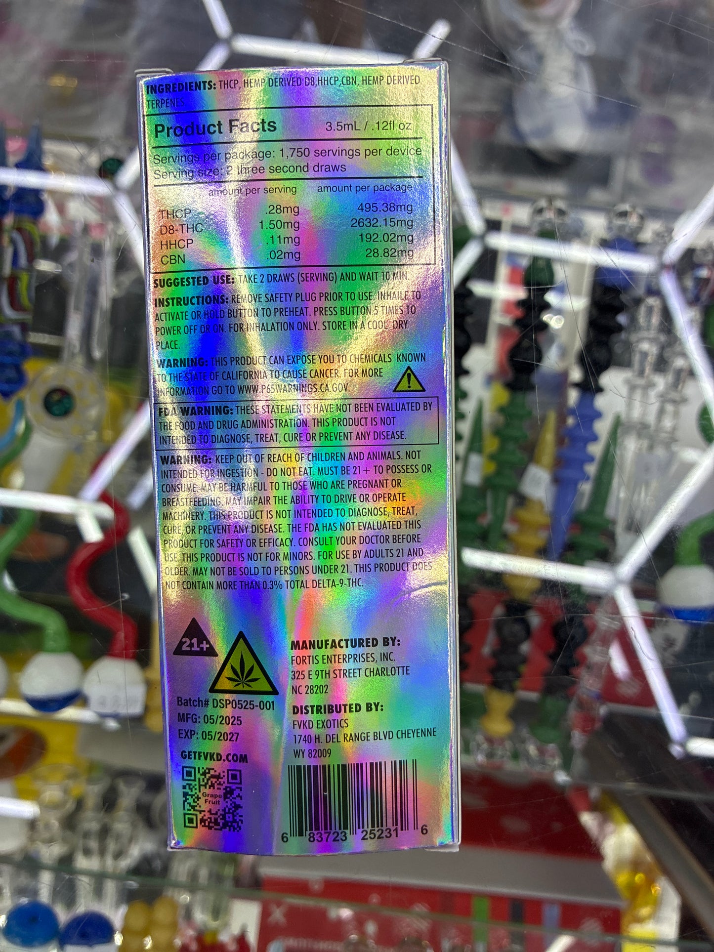 FVKD Exotics thcp+hhcp+d8 grape fruit indica