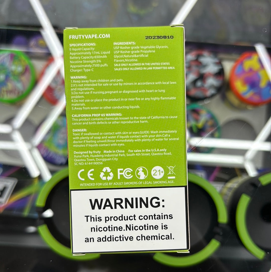 Fruty bar, 7500 puffs lush ice