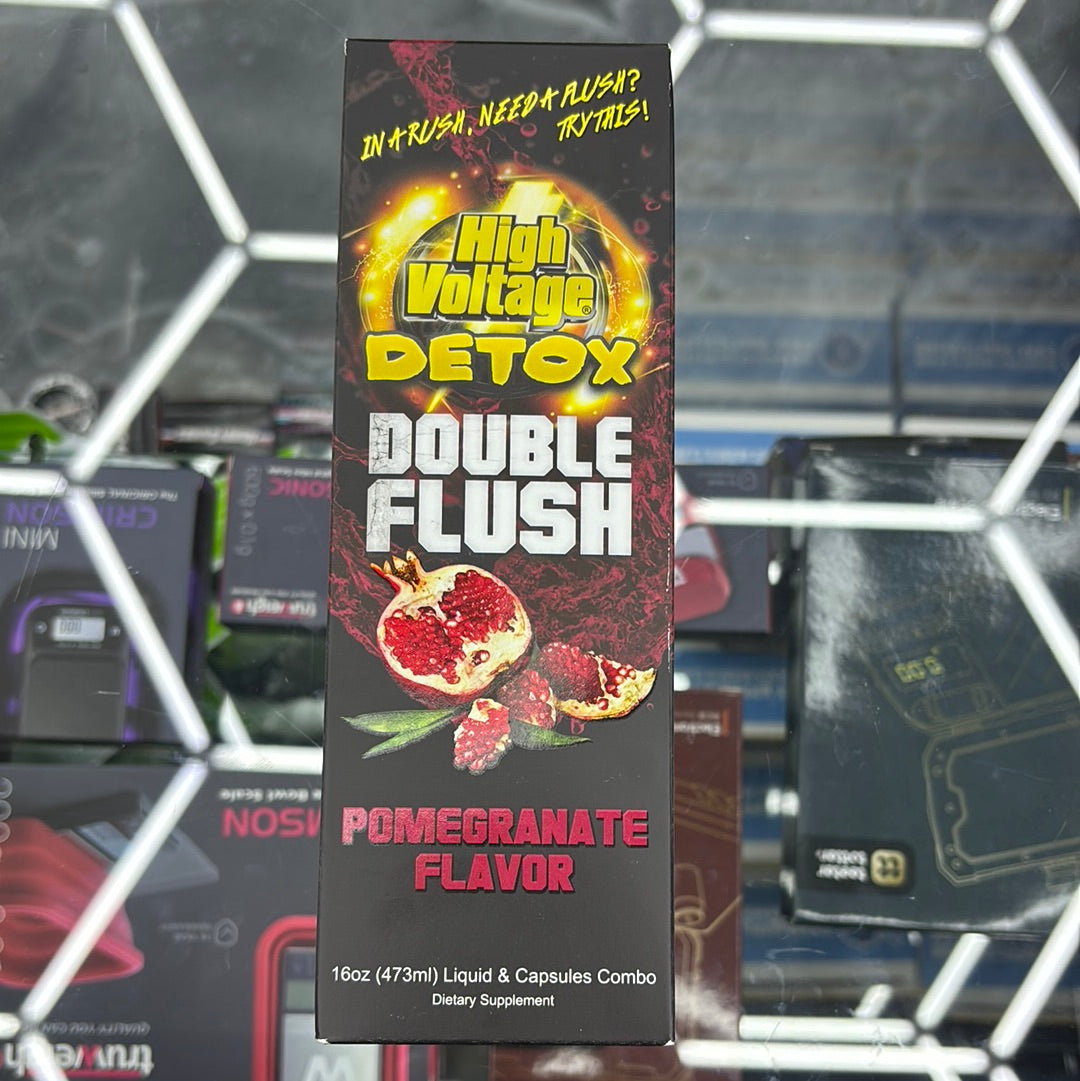 High voltage detox, double flush pomegranate flavor￼ 16oz