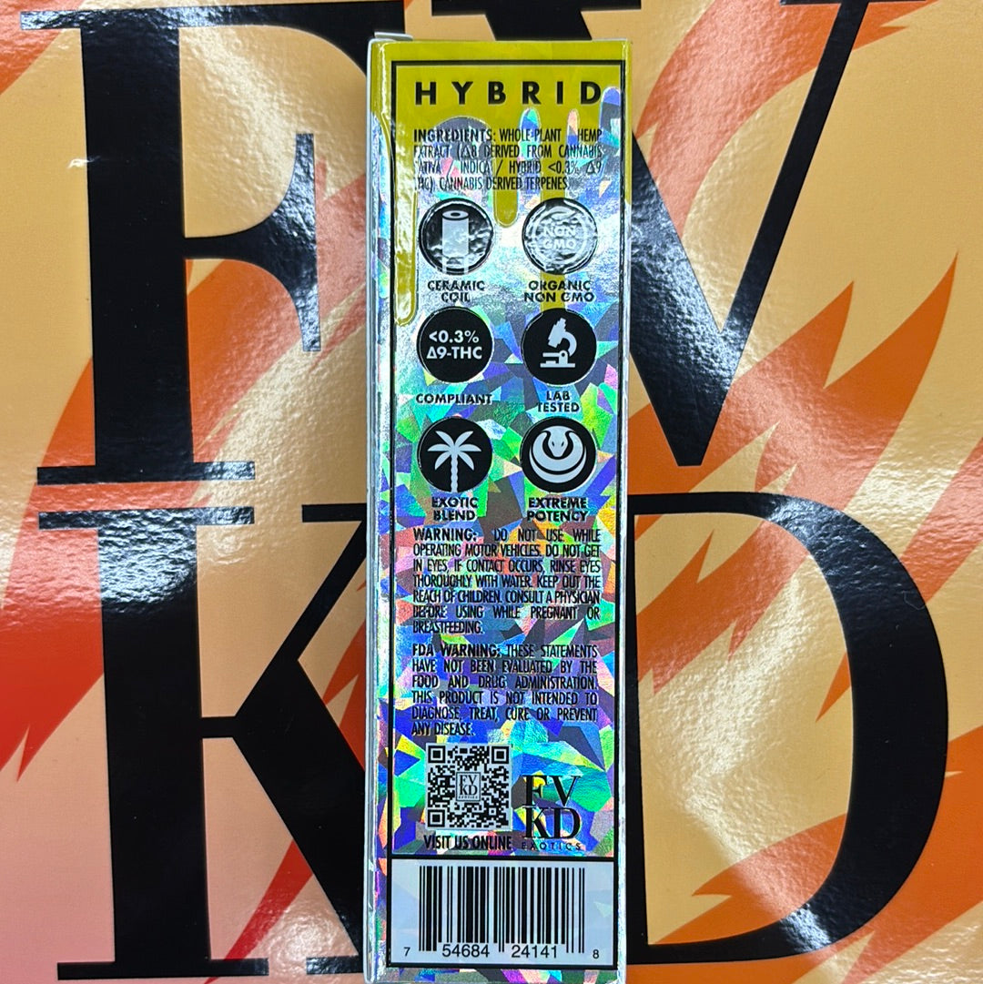 Fvkd exotics la kush cake , 3.5G hybrid THCA rosin