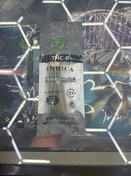 Crownzen thc-p handcrafted keif & terpene joints platinum og  indica