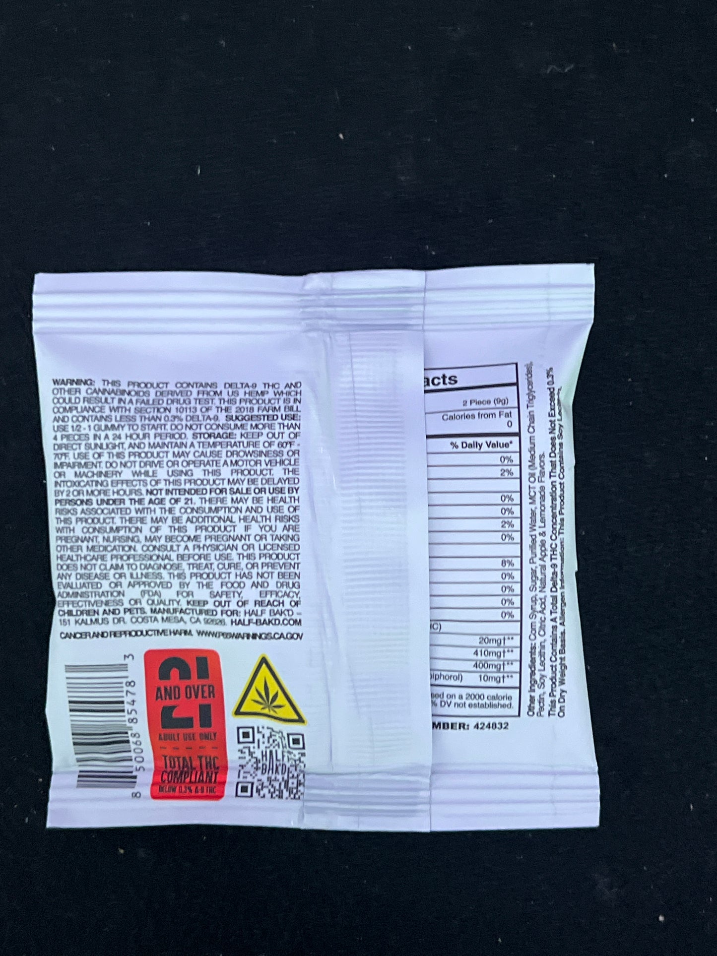 Half bakd sour’d big apple, 420mg