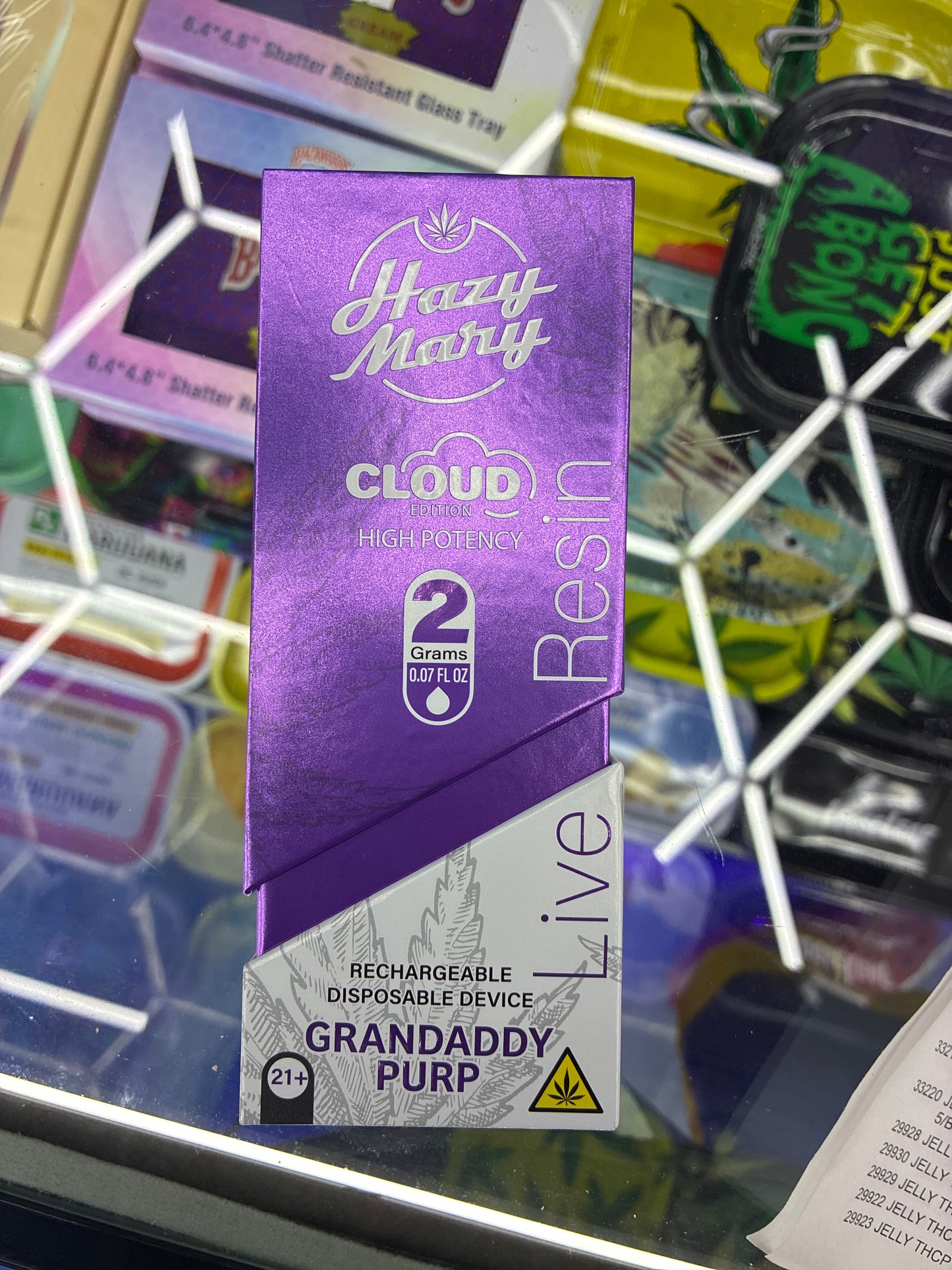 Mary cloud edition 2g live resin disposable grand daddy purp indica