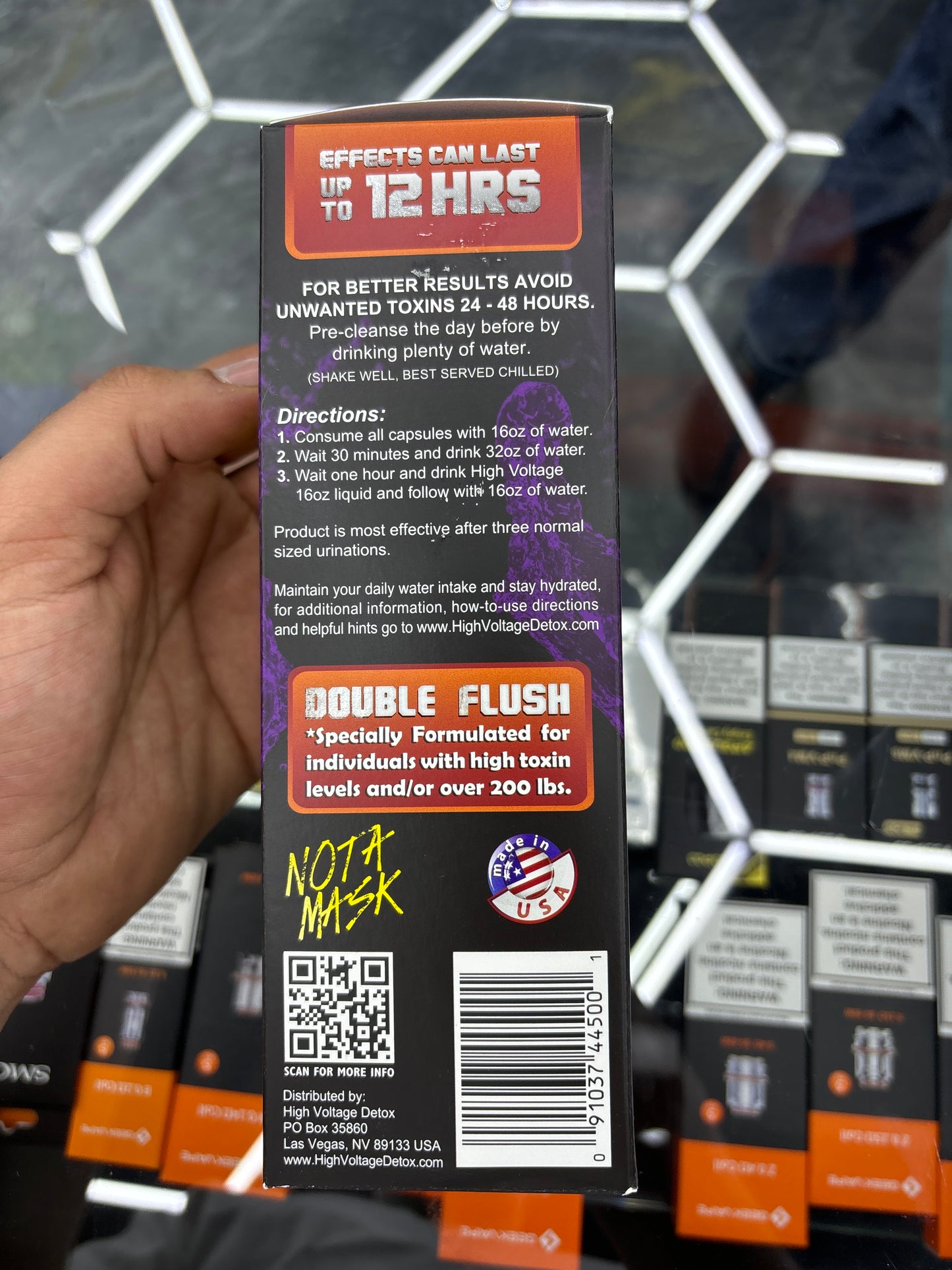 High voltage detox, double flush acai grape flavor 16oz