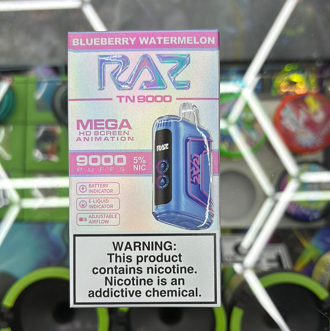 Raz 9000puffs blueberry, watermelon