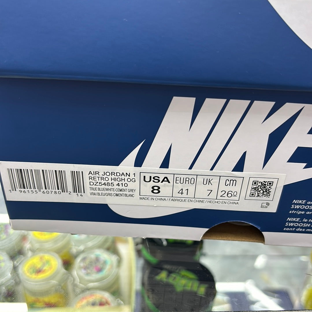 Air Jordan, one retro high OG, true blue/white size 8m