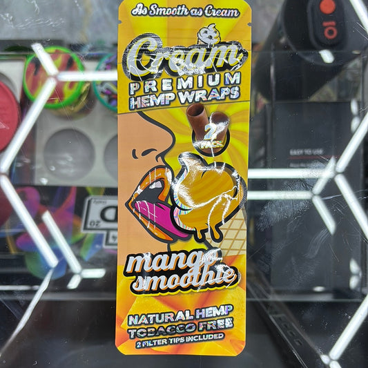 Cream premium hemp wraps mango smoothie