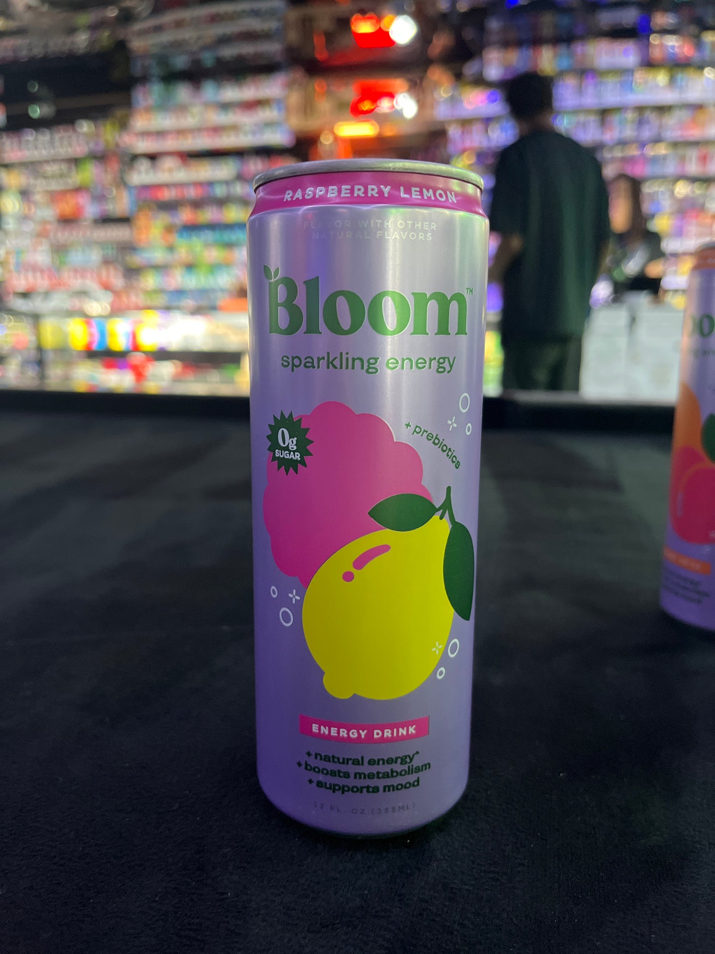 Bloom sparkling energy raspberry lemon 12.6floz