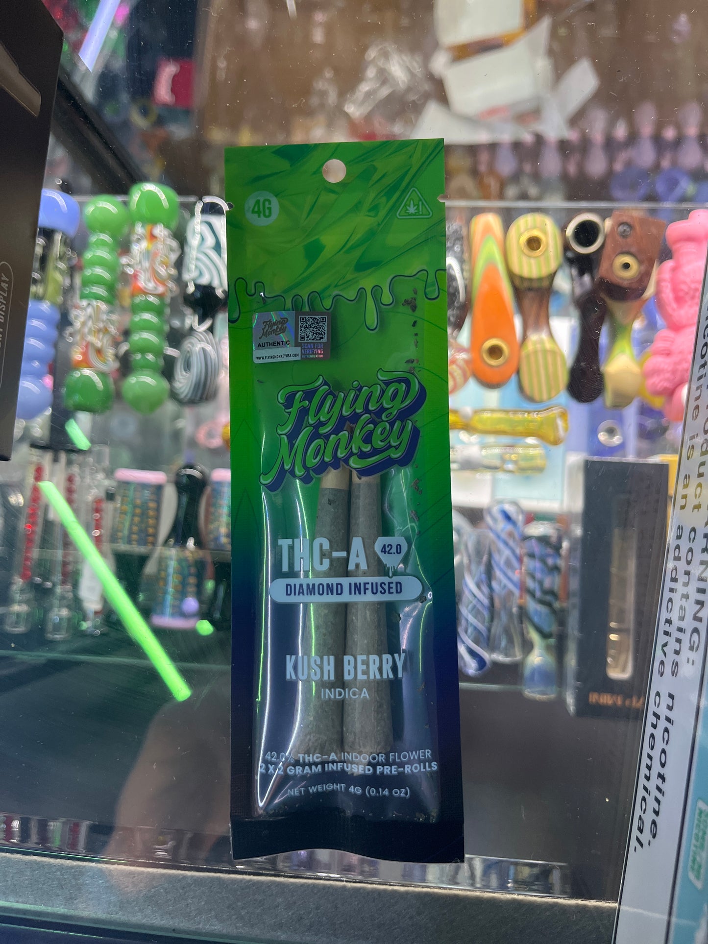 Flying monkey pre rolls thca kush berry indica