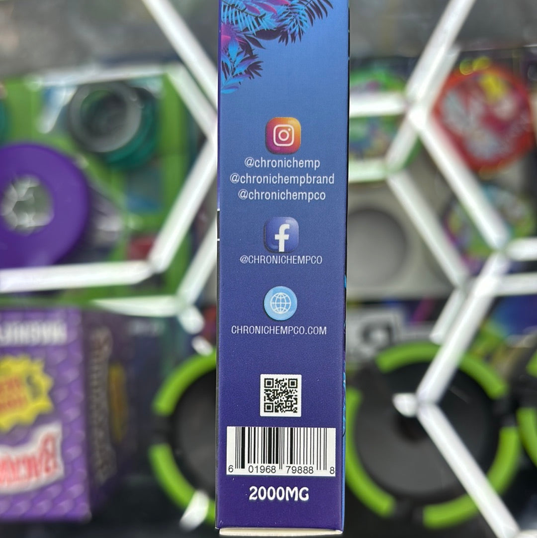 Chronic hemp blue gushers indica 2g cartridge with cartridge reusable battery