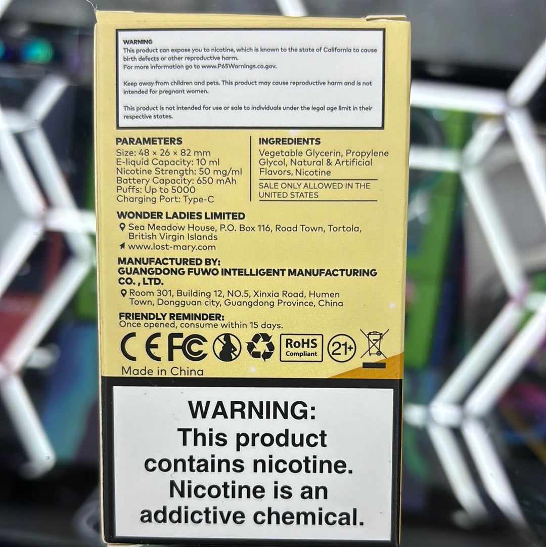 Lost Mary banana raspberry ice