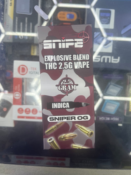Snipe explosive blend 2.5g vape sniper og indica
