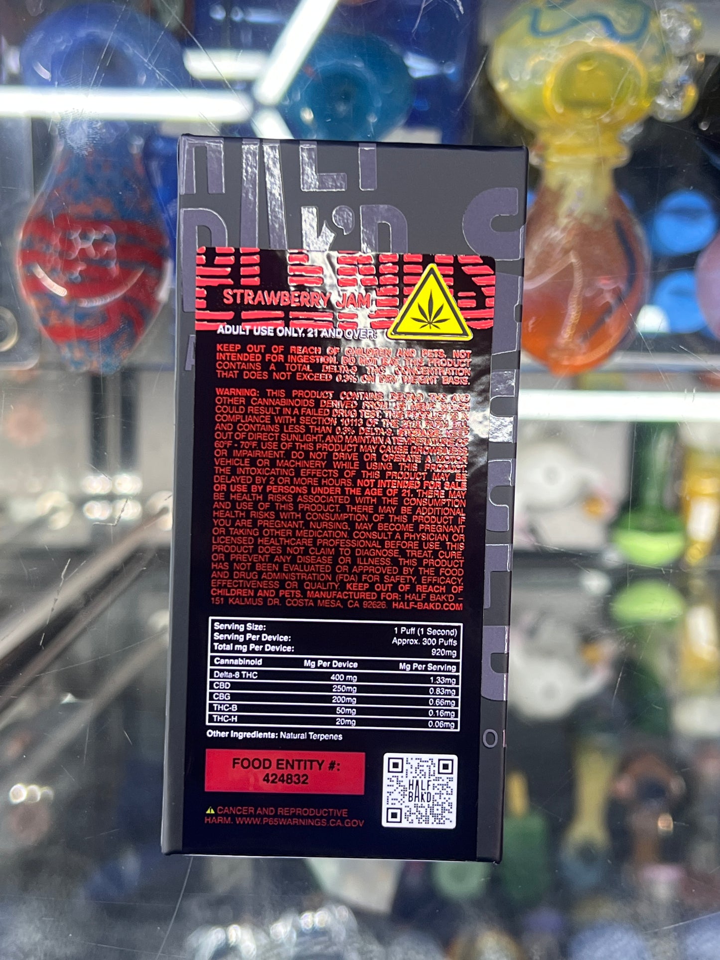 Half Bak’D hype blend thcp disposa vape 1g strawberry jam hybrid