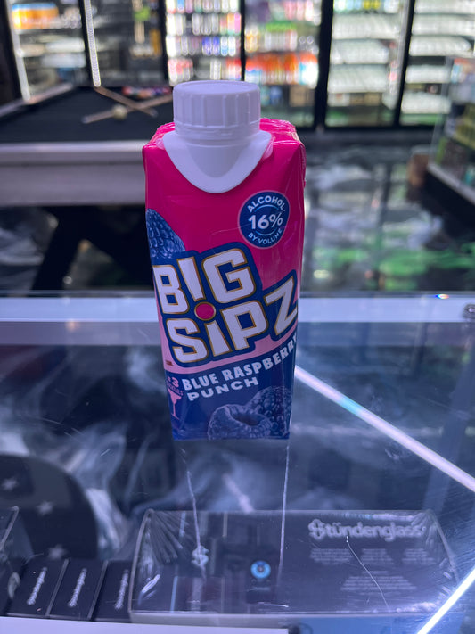 Big zipz blue raspberry punch16% alc/vol 11.2floz