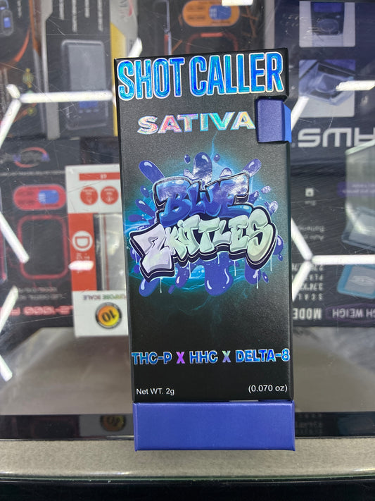 Shotcaller thcp x hhc x delta8 2g disposable sativa blue skittles