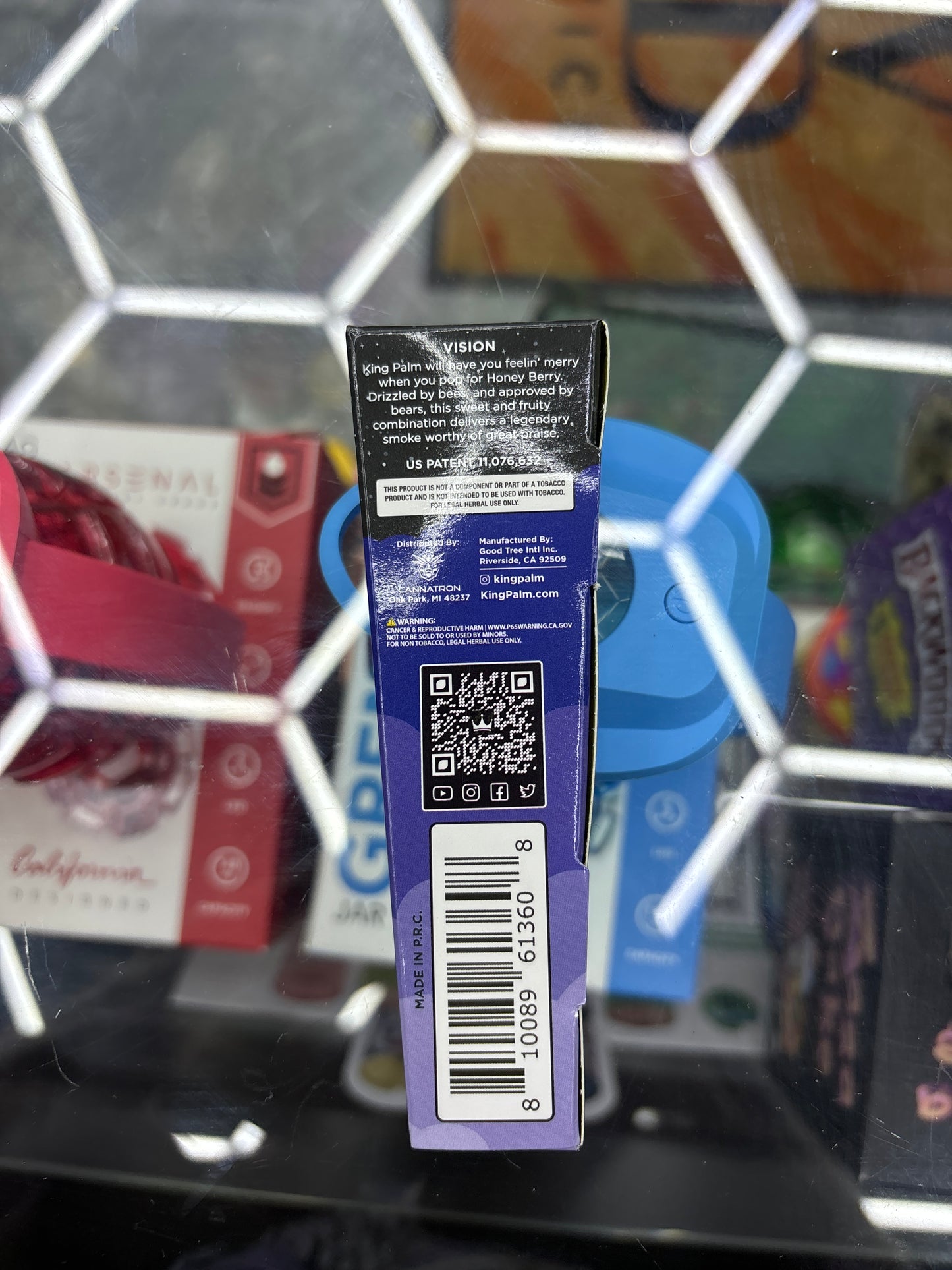 King palm honey berry king size 3 hemp cones with flavored tips