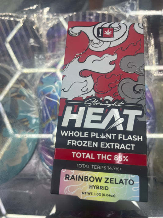 Heat whole plant flash frozen extract 1g rainbow zelato hybrid