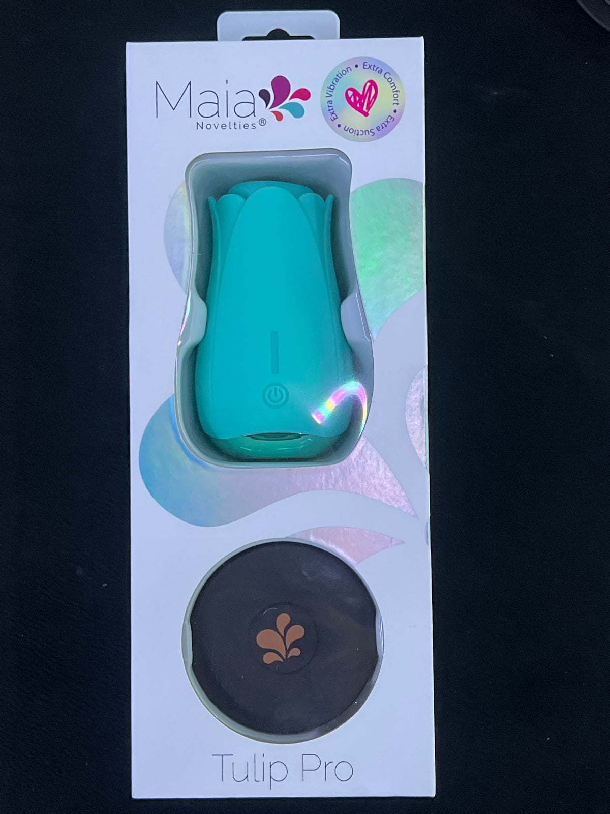 Maia TULIP PRO 15-Function Silicone Suction Toy with Wireless Charge Teal Blue