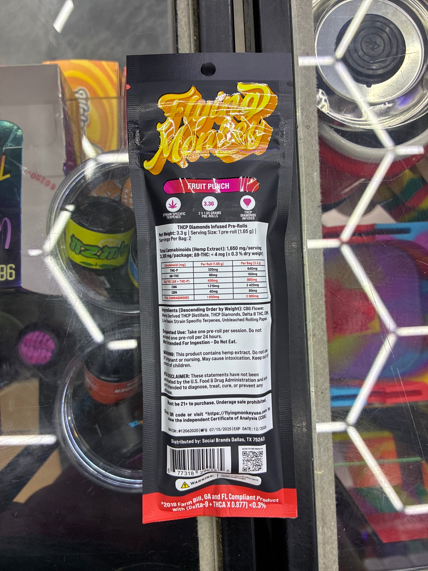 Flying monkey gold rosin enhanced fruit punch sativa