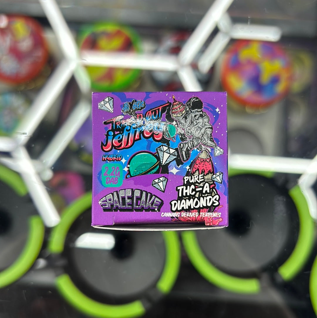 Trap’d out Jeffery spacecake THCA diamonds 2.2 G dabs hybrid