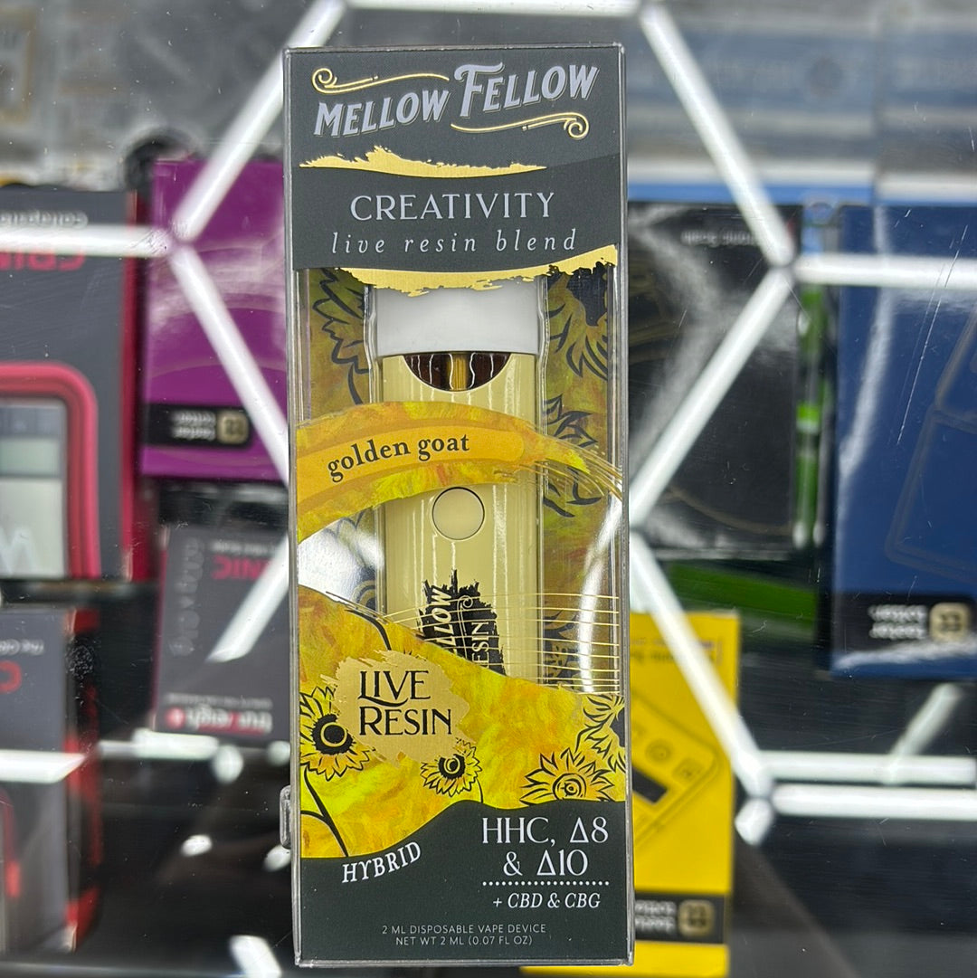 Mellow fellow, golden goat, live resin hybrid